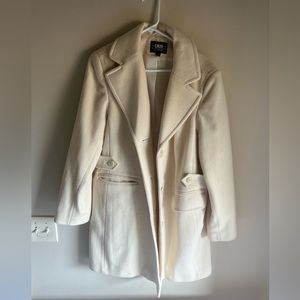 Cream Color Wool Peacoat Size XL